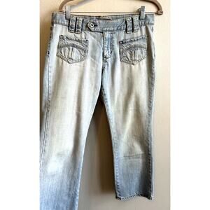 VTG Y2K Old Navy Low Rise Jeans Women 8 Loose Fit Light fade wide festival